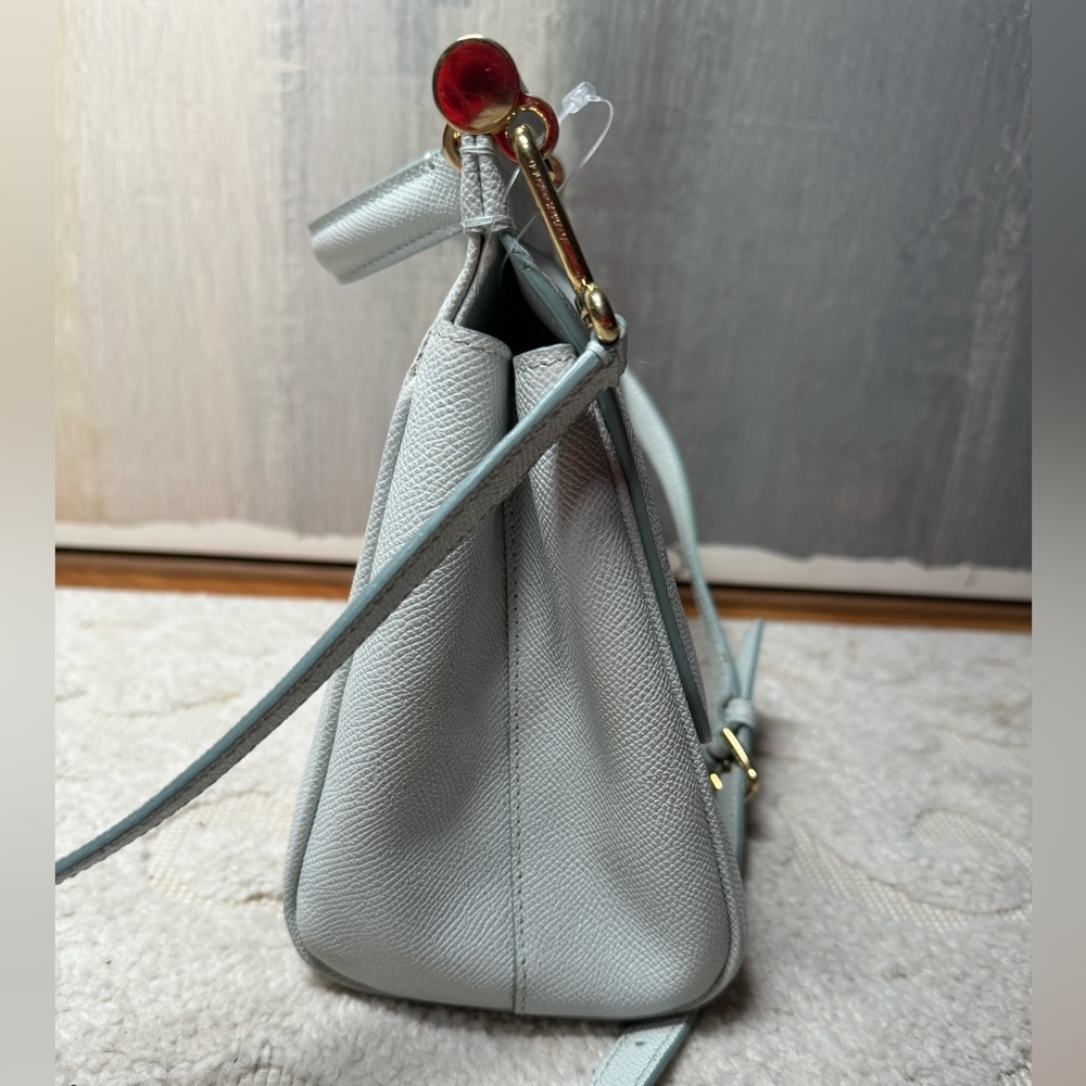 DOLCE & GABBANA light blue Leather Medium Miss Sicily Top Handle Bag - Picture 11 of 16